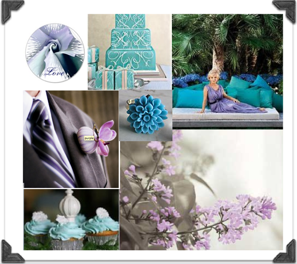 Top row love rose from Jaclin Art on Zazzle teal wedding cake on 